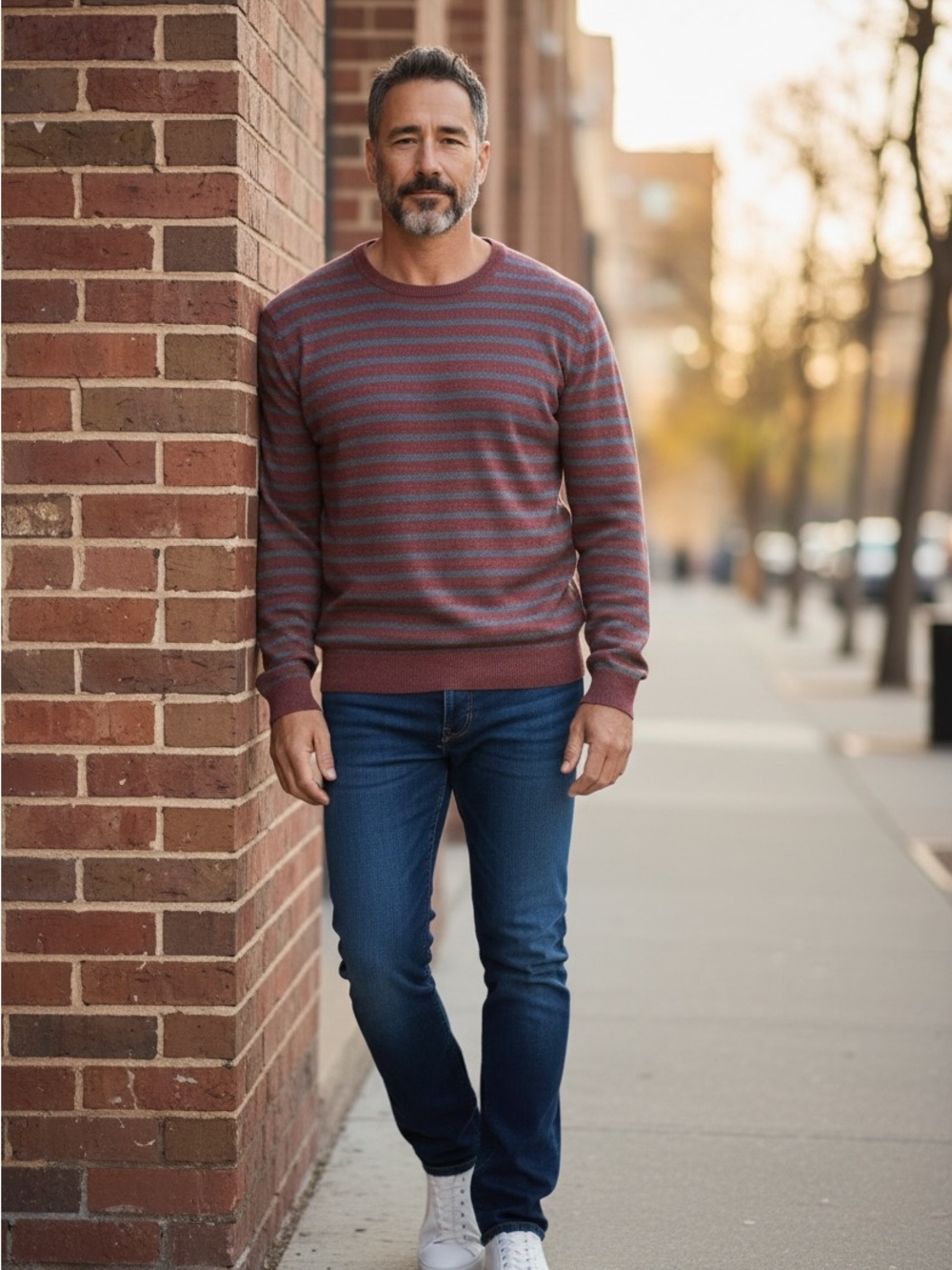 Banana Republic Baruffa Italian Merino Wool Crewneck Sweater Preppy Office Wear